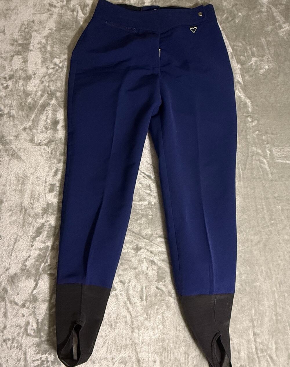 Obermeyer Women's Riding Breeches Blue Wool Blend Equestrian Pants 16R Japan